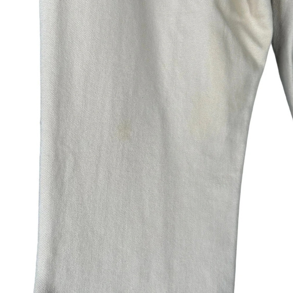 Lauren Jeans Co Size 6 Cream Denim Jeans Cropped Lace Equestrian Preppy Feminine - Picture 8 of 8